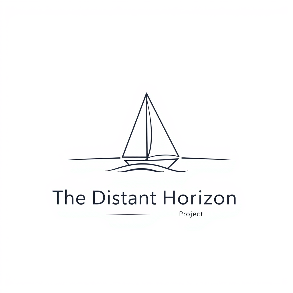 The Distant Horizon Project blog logo featuring a minimalist sailboat on a horizon line